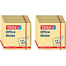 TESA Haftnotizen Office Notes, 75 mm x 75 mm, 4 x 3 x 100 Blatt, gelb