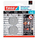 tesa® kleefschroef, voor metselwerk & steen binnen & buiten, kleefkracht tot 5 kg, afneembaar, rond, 2 st.