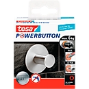 tesa Powerbutton hook Classic, stainless steel, round