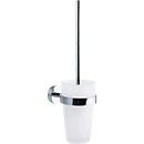 tesa® SMOOZ Toilettenbürste, verchromt, inkl. Klebelösung, starker Halt,  B 95 x T 135 x H 395 mm