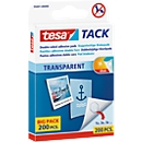 tesa Tack® Klebepads, transparent, doppelseitig klebend, 200 Stck.