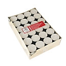 Theelichtjes Papstar, brandduur ca. 6,5 h, Ø 39 x H 17,5 mm, paraffine & palmstearine, wit, 72 stuks