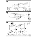 Theke Spezia, Ablage, rechts, B 3060 x T 1125 x H 1130 mm, weiss/weiss
