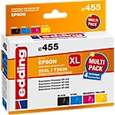Tinten-Multipack Edding Tintenpatronen, kompatibel zu Epson T2621/32/33/34, CMYK