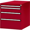 Tiroirs inférieurs Manuflex, pour P 1000 mm, rouge rubis