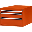 Tiroirs inférieurs Manuflex, pour P 800 mm, rouge orangé