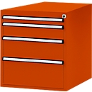 Tiroirs inférieurs Manuflex, pour P 800 mm, rouge orangé