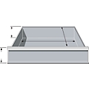 Tiroirs, pour largeur de module 995 mm, H 206 mm, P 400 mm, argent clair