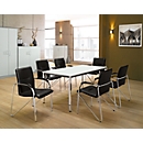 Tisch, 1600 x 800 mm + 6 Besucherstühle Samba SET