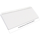 Tischkalender Korsch 2026, Querformat, 128 Seiten mit Wochenübersicht und Kalendarium für D/GB/F/I, Sonn-/Feiertage rot, B 298 x H 105 mm, Karton, weiß