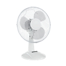 Tischventilator, 3-stufig, oszillierend, höhenverstell- & schwenkbar, mit Rotor Ø 300 mm & 35 W Leistung, weiss