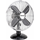 Tischventilator Metal Black 12", 35 W, 3 Geschwindigkeiten, schwenkbar, Schwarz/Chrom