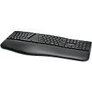 Toetsenbord Kensington Pro Fit® Ergo, ergonomisch ontwerp, draadloos, polssteun, Windows &amp; Mac, B 216 x D 436 x H 38 mm zwart