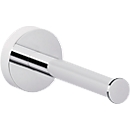 Toilet paper spare roll holder tesa® SMOOZ, chrome-plated, round design, without drilling, incl. adhesive solution, W 50 x D 125 x H 50 mm