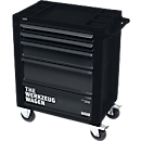 Tool trolley, 103 pcs., sheet steel/ABS, 5 drawers, with handle, lockable