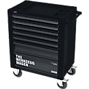 Tool trolley, 103 pcs., sheet steel/ABS, 7 drawers, with handle, central locking system