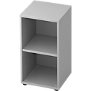 TOPAS LINE shelving unit, 2 storage heights, W 400 mm, light grey