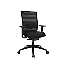 Topstar AirWork office chair, with armrests, auto-synchronous mechanism, contoured seat, mesh back with lumbar support, black