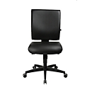 Topstar bureaustoel LIGHTSTAR 10, zonder armleuningen, synchroonmechanisme, vlakke zitting, kunstleder en desinfectiemiddelbestendig, zwart/zwart