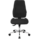 Topstar office chair FEEL GOOD, synchronised mechanism, without armrests, high backrest, large contoured seat, black