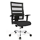 Topstar office chair X-PANDER, with armrests, mesh backrest with elastic rubber bands