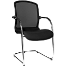 Topstar OPEN CHAIR 100 cantilever chair, ergonomic backrest, black, carton box of 2 pcs.