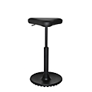 TOPSTAR Sitness H1-Work Stool, synthetic leather, height adjustable, TPU sole, gas spring with wiping effect, disinfectant-resistant, black
