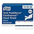 Tork® papieren handdoeken PeakServe® Endlos™ H5 100589, 1-laags, reliëf, FSC® papier, 12 pak á 270 vellen (3240 doekjes), wit
