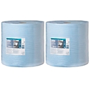 Tork Reinigungstücher, 3-lagig, TAD-Papierqualität, 370 x 340 mm je Blatt, blau, 2 Rollen 