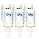 Tork® Savon liquide S4, 424501, doux, parfum frais, testé dermatologiquement, compatible avec les distributeurs d'hygiène S4, 6 x 1000 ml