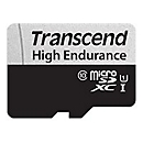 Transcend 350V - Flash-Speicherkarte (SD-Adapter inbegriffen) - 64 GB - UHS-I U1 / Class10 - microSDXC UHS-I