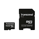 Transcend Premium - Flash-Speicherkarte (microSDHC/SD-Adapter inbegriffen) - 64 GB - UHS Class 1 / Class10 - 300x - microSDXC UHS-I