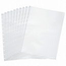 Transparant hoesje FolderSys, A4, bovenaan open, T-gestanst voor 12 ringen, transparant, 10 stuks