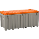Transport- en platformkist CEMO CEMbox 750, polyethyleen, 750 l, L 1700 x B 840 x H 800 mm, stapelbaar, grijs/oranje