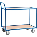Transport trolley with table, 2 levels, L 790 x W 490 mm