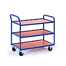 Transport trolley with table 3 levels 790 x 490 mm