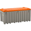 Transport- und Pritschenbox CEMO CEMbox 750, Polyethylen, 750 l, L 1700 x B 840 x H 800 mm, stapelbar, grau/orange