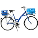 Transportfahrrad, 3-Gang, Stahlrahmen, Vorderrad-Lastenträger, Beleuchtung, blau RAL 5002