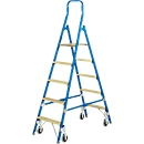Trapladder, met wieltjes, 4 treden