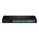 TRENDnet TPE TPE-2840WS 28-Port Gigabit Web Smart PoE+ Switch - Switch - managed - 4 x 10/100/1000 (PoE+) + 20 x 10/100/1000 (PoE) + 4 x SFP - Desktop, an Rack montierbar - PoE+ (185 W)