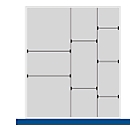 Trenn-/Steckwand-Sortiment, 2 Trennwände, 7 Steckwände, für Serie Verso, für Fronthöhe Schublade 100/125 mm, H 77 mm