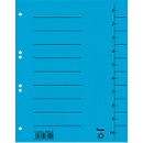 Trennblatt, Intensiv-Karton, DIN A4, blau