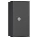 Tresor Lyra 7, Widerstandsgrad 0 nach EN 1143-1, Volumen 118 l, Türanschlag rechts, Doppelbartschloss mit 2 Schlüsseln, 2 Fachböden, inkl. Verankerungsmaterial, B 500 x T 420 x H 1020 mm, graphitgrau RAL 7024