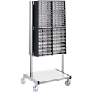 TRESTON BT-550 B Storage Trolley, for 8 pedestals series 550, ergonomic handle, up to 150 kg, without pedestals, steel, grey
