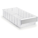 TRESTON magazijnlade 4020, B 186 x D 400 x H 82 mm, 4,2 l, transparant