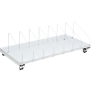 Treston Unterteiler-Set für SPM-Fachboden 600, ESD-leitfähig, B 8 x T 400 x H 280 mm, lichtgrau RAL 7035
