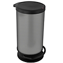 Treteimer Rotho PASO, 30 l, rund, Kunststoff, Carbon metallic