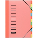 Trieur Color PAGNA, pour format A4, polypropylène, 12 compartiments, rouge