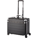 Trolley ejecutivo ALUMAXX PANDORA, con asa de transporte y ruedas, aluminio, negro mate