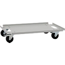 Trolley voor CEMO acculaad- en opbergkasten, draagvermogen 240 kg, op wielen, B 800 x D 600 x H 150 mm, lichtgrijs RAL 7035